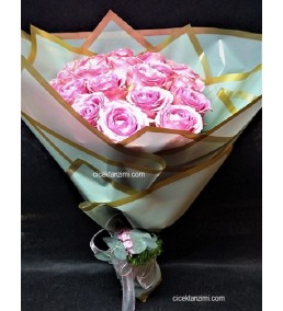 20 ADET İTHAL PEMBE GÜL
